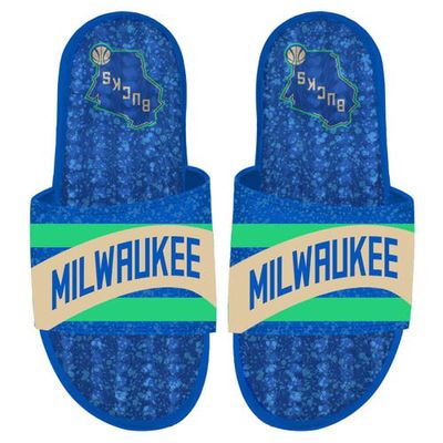 Men's ISlide Royal Milwaukee Bucks 2023/24 City Edition Gel Slide Sandals