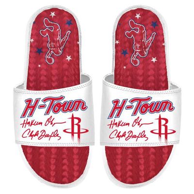 Men's ISlide White Houston Rockets 2023/24 City Edition Gel Slide Sandals