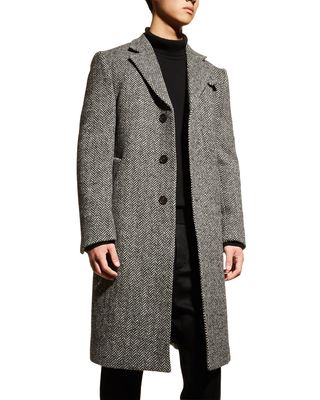 Men's Jack Herringbone Wool Topcoat