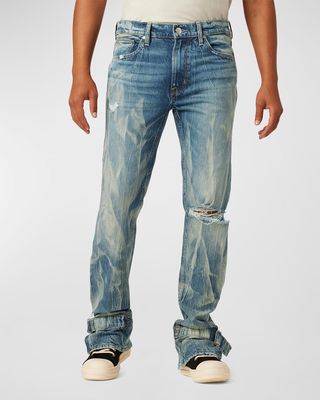 Men's Jack Kick Flare Distressed Jeans