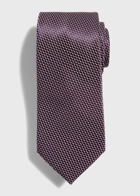Men's Jacquard Cotton-Silk Tie