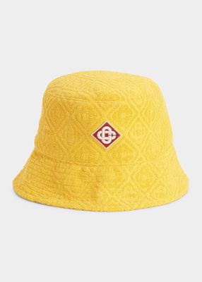 Men's Jacquard Monogram Cotton Terry Bucket Hat