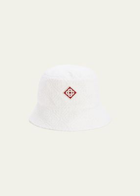 Men's Jacquard Monogram Terry Bucket Hat
