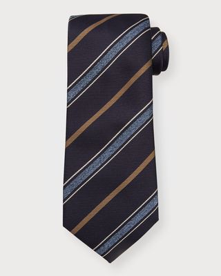 Men's Jacquard Silk Stripe Tie