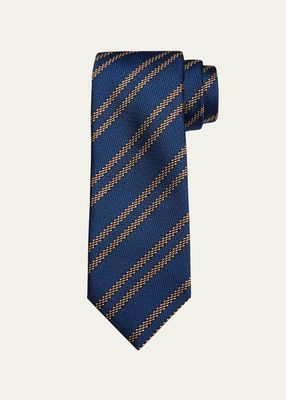 Men's Jacquard Stripe Silk Tie