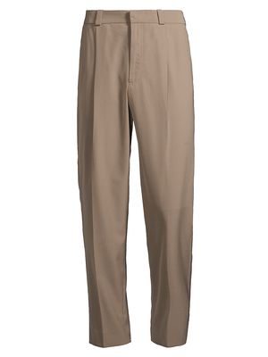 Men's Jantiber Wool-Blend Suit Pants - Mud Grey - Size 40