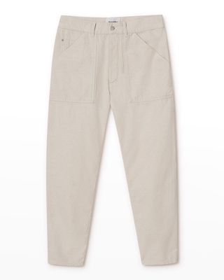 Men's Jasper Cropped Patch-Pocket Jeans