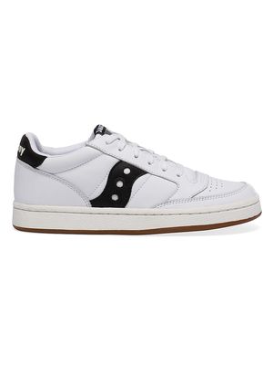 Men's Jazz Court Sneakers - White Black - Size 7.5