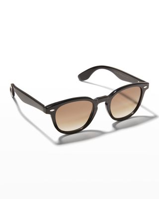 Men's Jep Horn Sun 49 Gradient Lens Oval Sunglasses