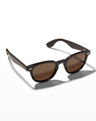 Men's Jep Horn Sun 49 Keyhole Bridge Oval Sunglasses