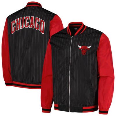 Men's JH Design Black Chicago Bulls Full-Zip Bomber Jacket