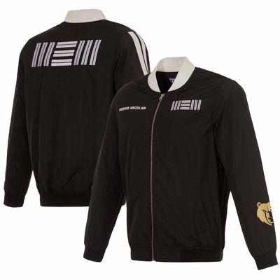 Men's JH Design Black Memphis Grizzlies 2023/24 City Edition Nylon Full-Zip Bomber Jacket