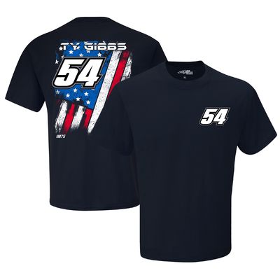 Men's Joe Gibbs Racing Team Collection Navy Ty Gibbs Exclusive Tonal Flag T-Shirt