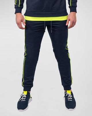 Men's Jogger Pants with Tie-Dye Knees