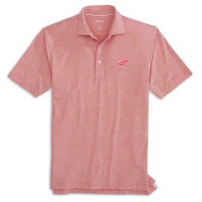 Men's johnnie-O Red Detroit Red Wings Lyndon Striped Jersey Polo