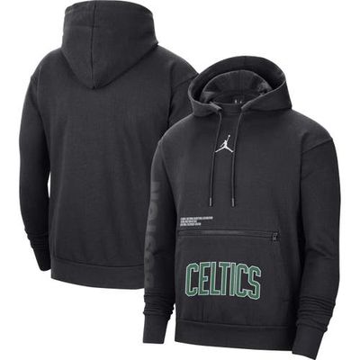 Men's Jordan Brand Black Boston Celtics Courtside Statement Edition Pullover Hoodie