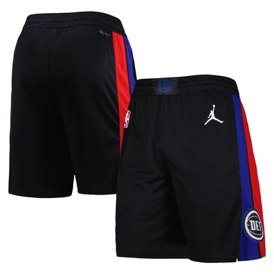 Men's Jordan Brand Black Detroit Pistons 2022/2023 Statement Edition Swingman Performance Shorts