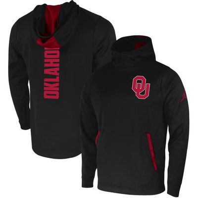 Men's Jordan Brand Black Oklahoma Sooners 2-Hit Performance Pullover Hoodie