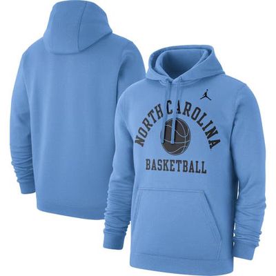 Men's Jordan Brand Carolina Blue North Carolina Tar Heels Basketball Club Fleece Pullover Hoodie in Light Blue
