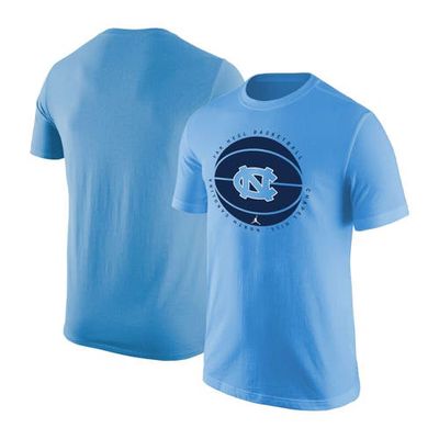 Men's Jordan Brand Carolina Blue North Carolina Tar Heels Basketball Logo T-Shirt in Light Blue