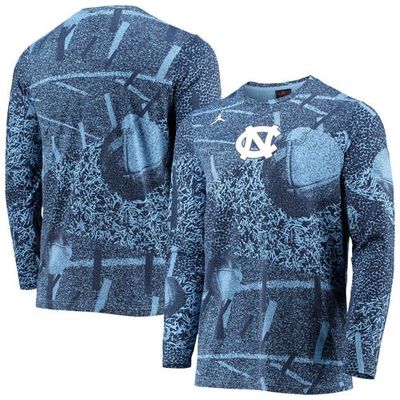 Men's Jordan Brand Carolina Blue North Carolina Tar Heels Practice Performance Long Sleeve T-Shirt in Light Blue