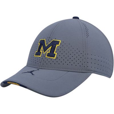 Men's Jordan Brand Gray Michigan Wolverines 2021 Sideline Legacy91 Performance Adjustable Hat