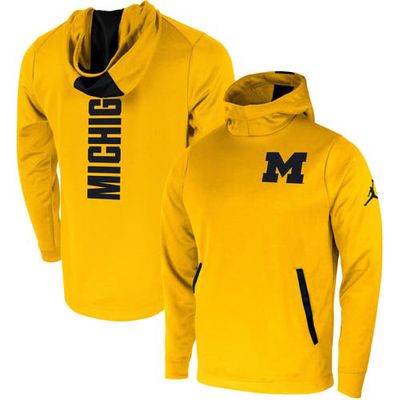 Men's Jordan Brand Maize Michigan Wolverines 2-Hit Performance Pullover Hoodie