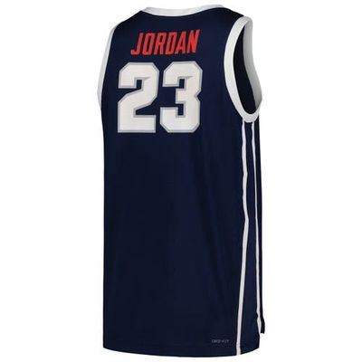 Men's Jordan Brand Michael Jordan Navy Howard University Bisons Replica Basketball Jersey