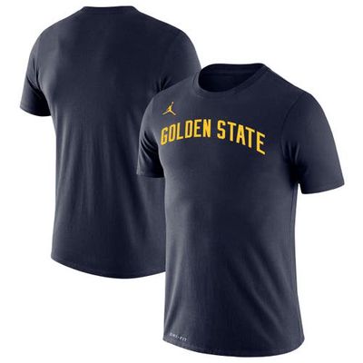 Men's Jordan Brand Navy Golden State Warriors 2022/23 Statement Edition Wordmark Legend T-Shirt