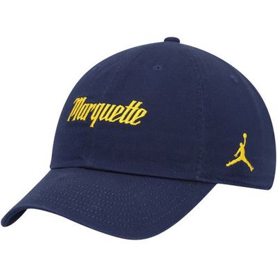 Men's Jordan Brand Navy Marquette Golden Eagles Heritage86 Wordmark Adjustable Hat