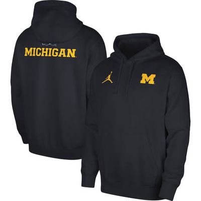 Men's Jordan Brand Navy Michigan Wolverines Club Pullover Hoodie