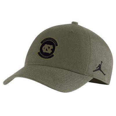 Men's Jordan Brand Olive North Carolina Tar Heels Military Pack Heritage86 Adjustable Hat