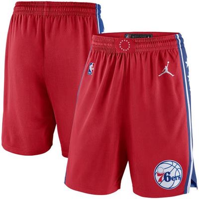 Men's Jordan Brand Red 2019/20 Philadelphia 76ers Icon Edition Swingman Shorts