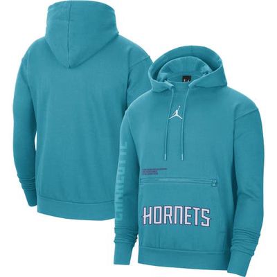 Men's Jordan Brand Teal Charlotte Hornets Courtside Statement Edition Pullover Hoodie