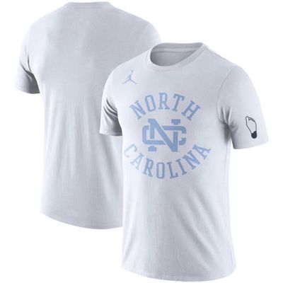 Men's Jordan Brand White North Carolina Tar Heels Basketball Retro 2-Hit T-Shirt