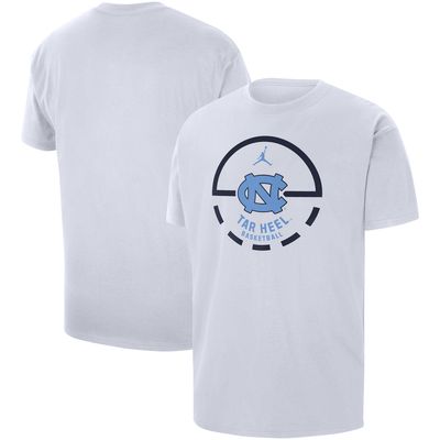 Men's Jordan Brand White North Carolina Tar Heels Free Throw Basketball T-Shirt