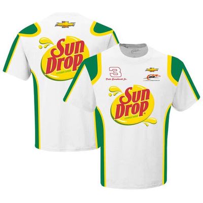 Men's JR Motorsports Official Team Apparel White Dale Earnhardt Jr. Sun Drop Uniform T-Shirt