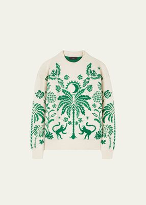 Men's Jungle Intarsia Crewneck Sweater