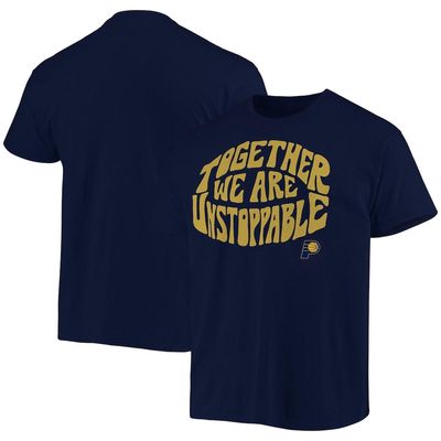 Men's Junk Food Navy Indiana Pacers Positive Message Enzyme Washed T-Shirt