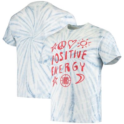 Men's Junk Food Royal LA Clippers Positive Message Tie-Dye T-Shirt