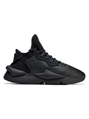 Men's Kaiwa Leather & Neoprene Sneakers - Black - Size 7.5 - Black - Size 7.5