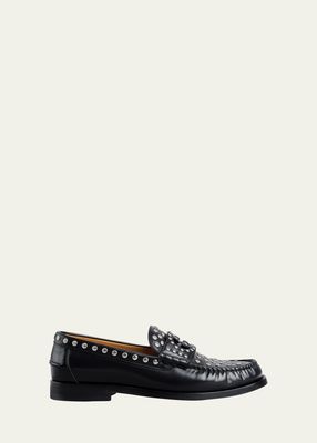 Men's Kaveh GG Cutout Studded Penny Loafers