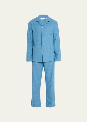 Men's Kelburn 34 Cotton Two-Piece Long Pajama Set