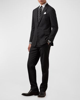 Men's Kent Hand-Tailored Pinstripe Suit