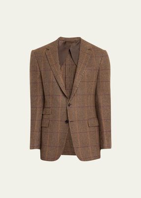 Men's Kent Patterned Cashmere Suit Jacket