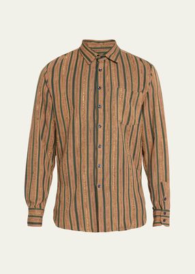 Men's Kente Andy Striped Sport Shirt