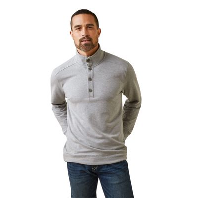 Men's Kentfield Sweatshirt in Heather Grey Cotton, Size: Small by Ariat
