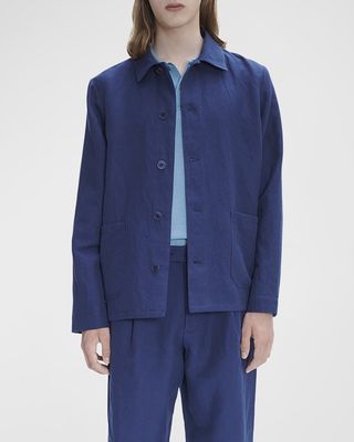 Men's Kerlouan Linen-Cotton Workwear Jacket
