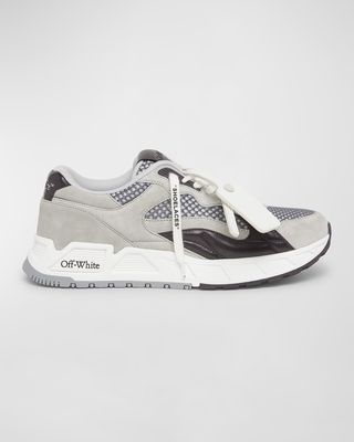 Men's Kick Off Mesh and Leather Runner Sneakers