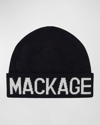 Men's Kiko Wool-Knit Logo Beanie Hat